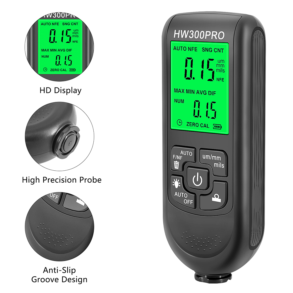 Paint Thickness Gauge - 0-2000um 고정밀 자동차 페인트 필름 테스터